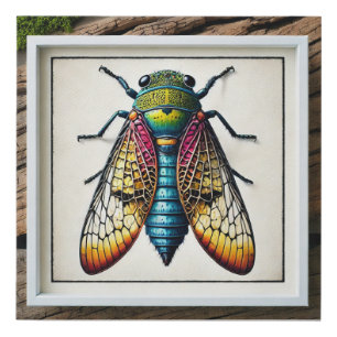 Neoptychodes dorsal view 240824IREF227 - Watercolo Faux Canvas Print
