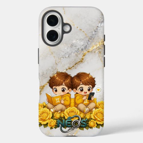 Neos Kawaii Zodiac Gemini iPhone 16 Case
