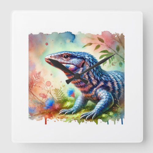 Neovenator in Watercolors 170624AREF104 _ Watercol Square Wall Clock