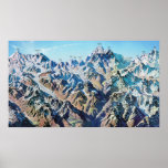 &quot;Nepal: 1963/heute - Mt. Everest Region Panorama Poster