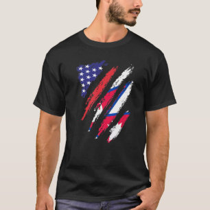 Nepal American Grown Flag USA Patriot Heritage Mon T-Shirt