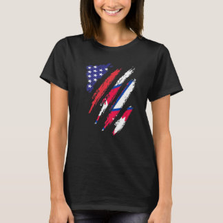 Nepal American Grown Flag USA Patriot Heritage Mon T-Shirt