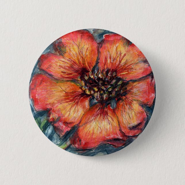 Nepal Cinquefoil Flower Button (Front)