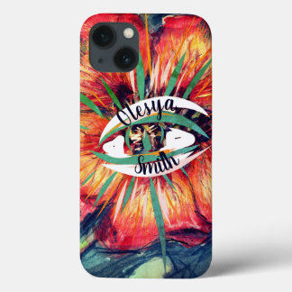 Nepal Cinquefoil Flower Eye & Name iPhone 13 Case