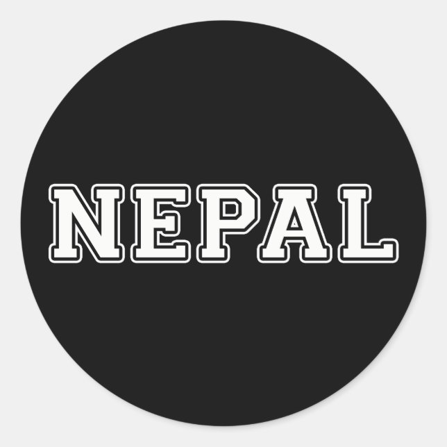 Nepal Classic Round Sticker (Front)