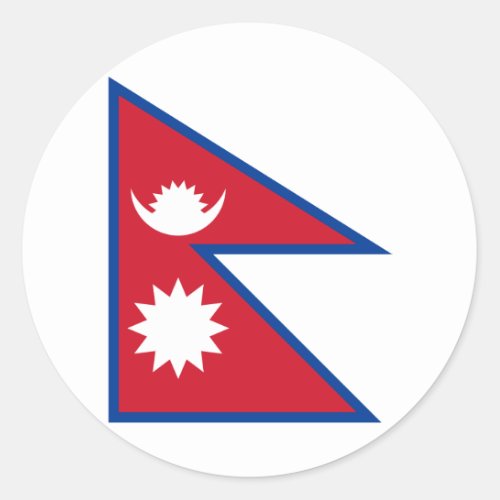 nepal classic round sticker