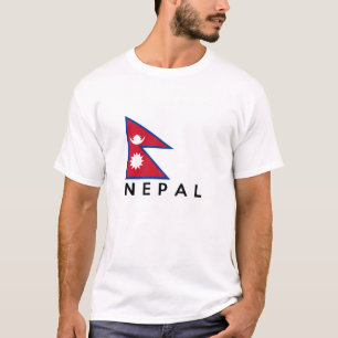 nepal country flag symbol name text T-Shirt