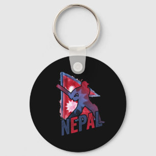Nepal Cricket Jersey Nepali Flag Supporter Cricket Keychain