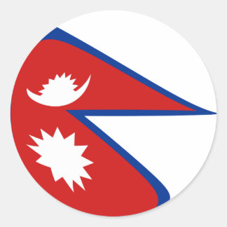 Nepal Fisheye Flag Sticker