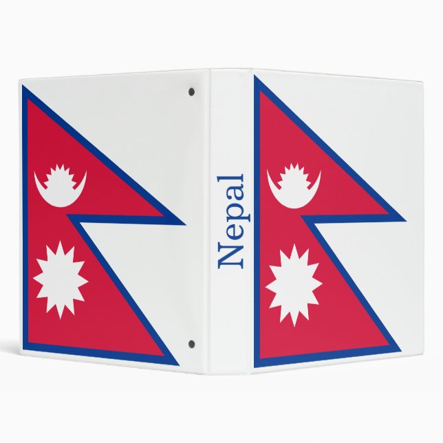 Nepal Flag 3 Ring Binder (Background)