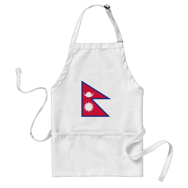 Nepal Flag Adult Apron (Front)