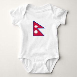 Nepal Flag Baby Bodysuit