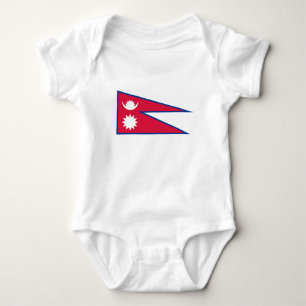 Nepal Flag Baby Bodysuit
