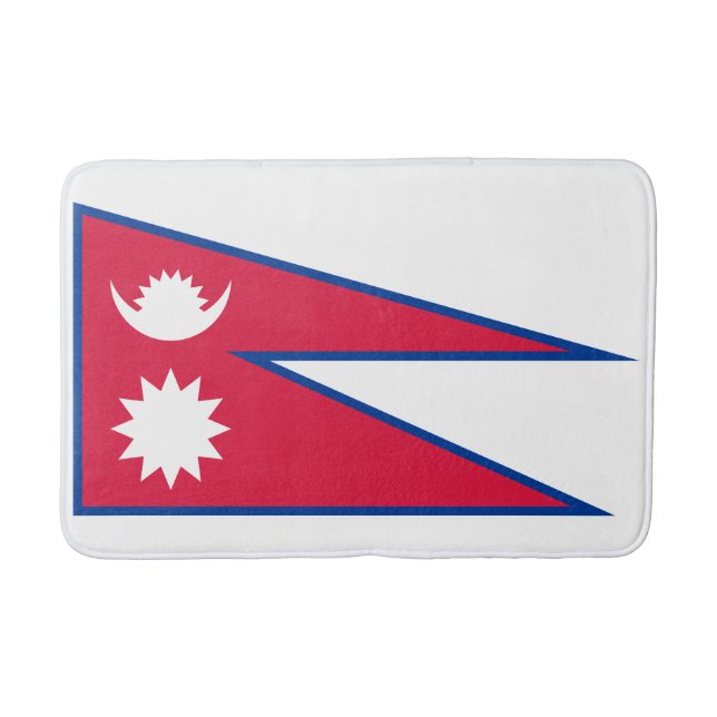 Nepal Flag Bath Mat (Front)