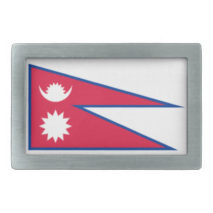 Nepal Flag Belt Buckle