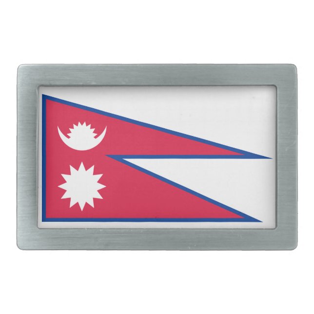 Nepal Flag Belt Buckle (Front)