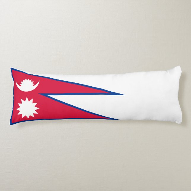 Nepal Flag Body Pillow (Front)
