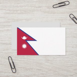 Nepal flag business card