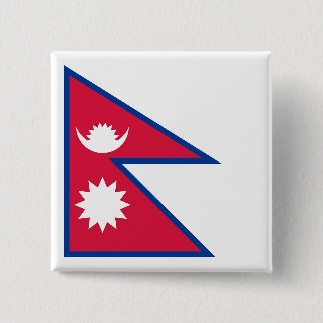 Nepal Flag Button (Front)