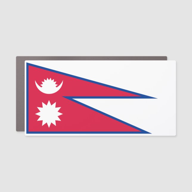 Nepal Flag Car Magnet (Front)
