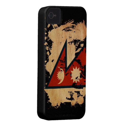 Nepal Flag Case-Mate iPhone Case (Back/Right)