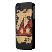 Nepal Flag Case-Mate iPhone Case (Back Left)