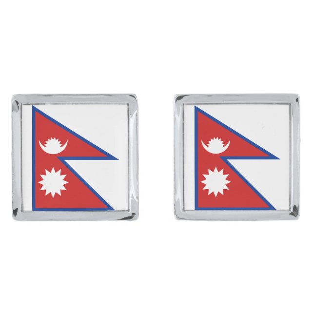 Nepal Flag Cufflinks (Front)