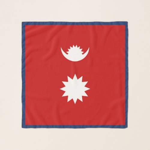 Nepal Flag Fashion Scarf