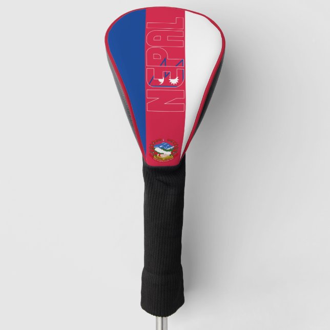Nepal Flag Gorgeous Patriotic Golf Head Cover (Front)