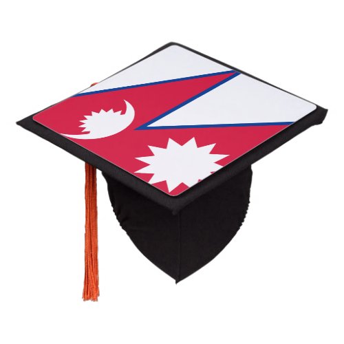 Nepal Flag Graduation Cap Topper