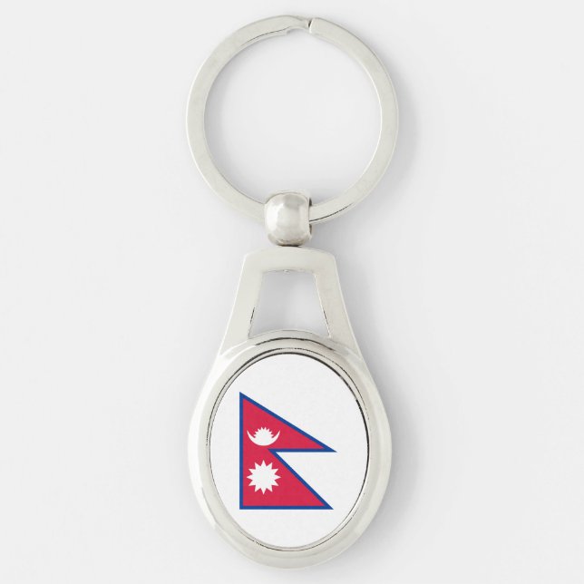 Nepal Flag Keychain (Front)