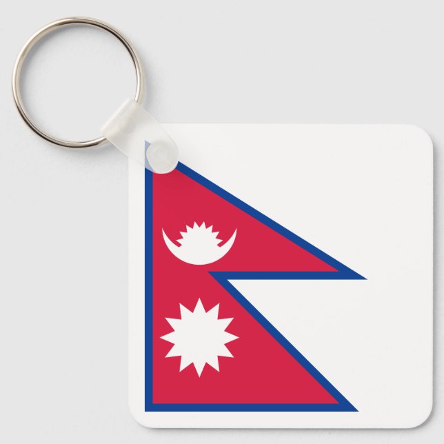 Nepal Flag Keychain (Front)