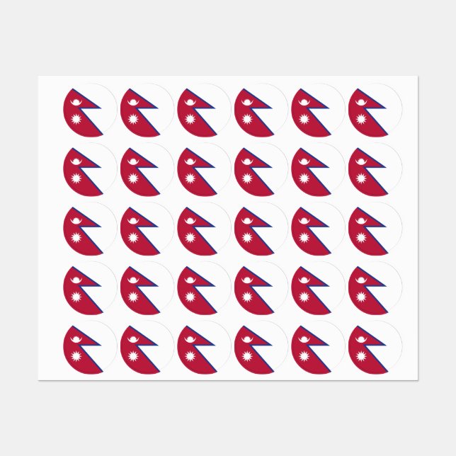 Nepal flag labels (Sheet)