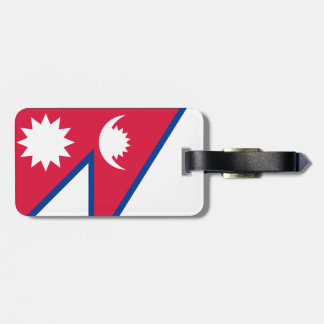 Nepal Flag Luggage Tag