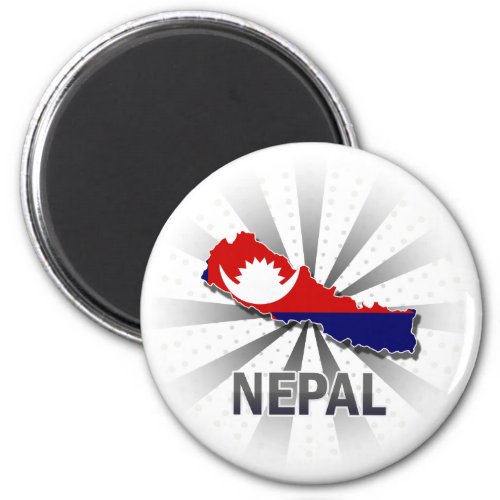 Nepal Flag Map 20 Magnet