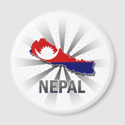 Nepal Flag Map 20 Magnet