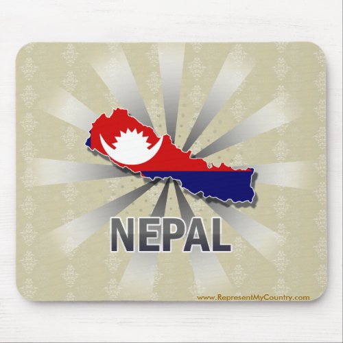 Nepal Flag Map 20 Mouse Pad