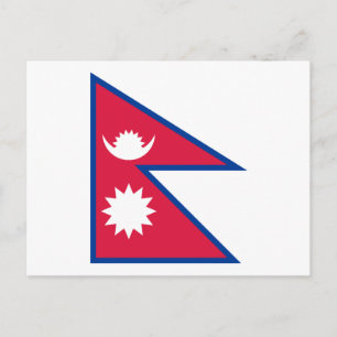 Nepal Flag Postcard