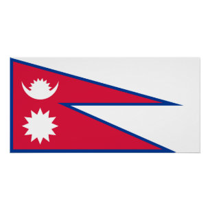 Nepal Flag Poster