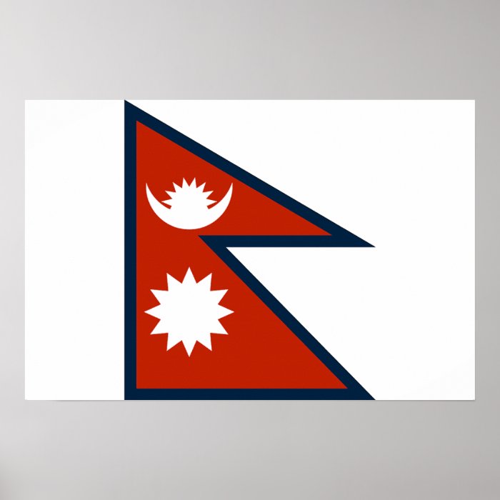 Nepal Flag Print