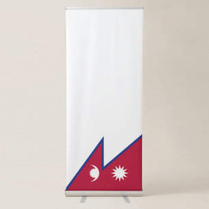 Nepal flag retractable banner