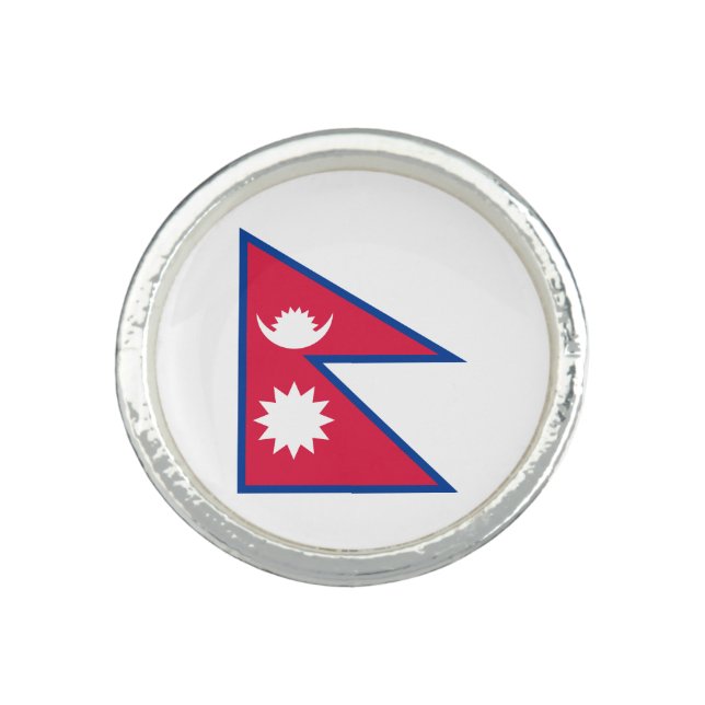 Nepal Flag Ring (Front)
