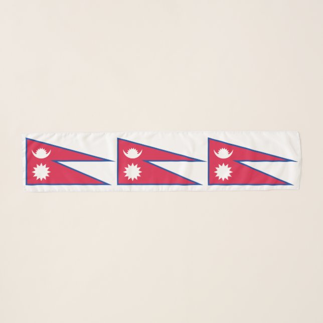 Nepal Flag Scarf (Front (Horizontal))