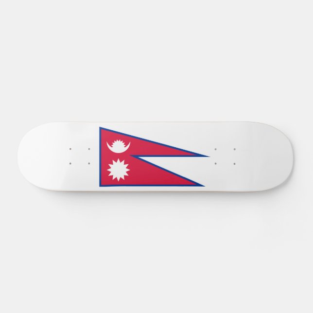 Nepal Flag Skateboard (Horz)