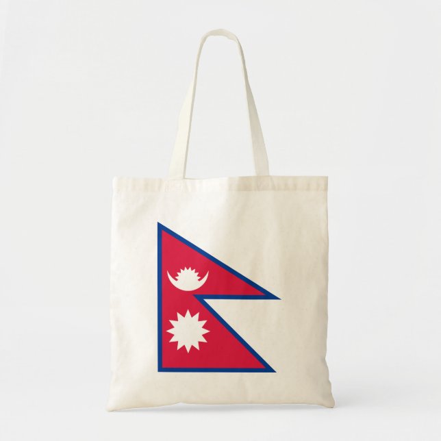 Nepal Flag Tote Bag (Front)