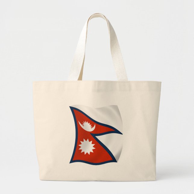 Nepal Flag Tote Bag (Front)