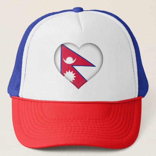 Nepal Flag Trucker Hat