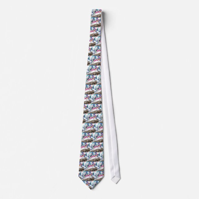 Nepal Himalayan Prayer Flags Travel poster Neck Tie (Front)