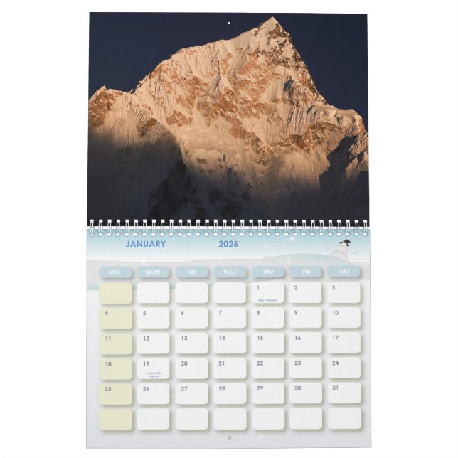 Nepal Himalayas Calendar (Jan 2026)
