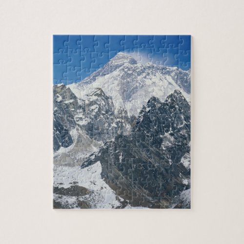Nepal Himalayas view of Mt Everest from Gokyo Jigsaw Puzzle